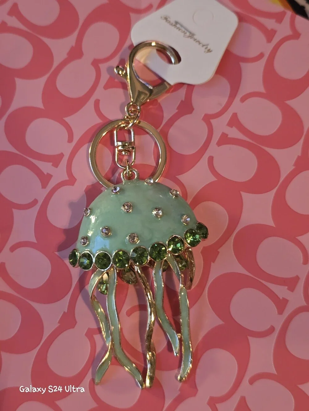 Beautiful Jellyfish Bag Charm/ Keychain NEW